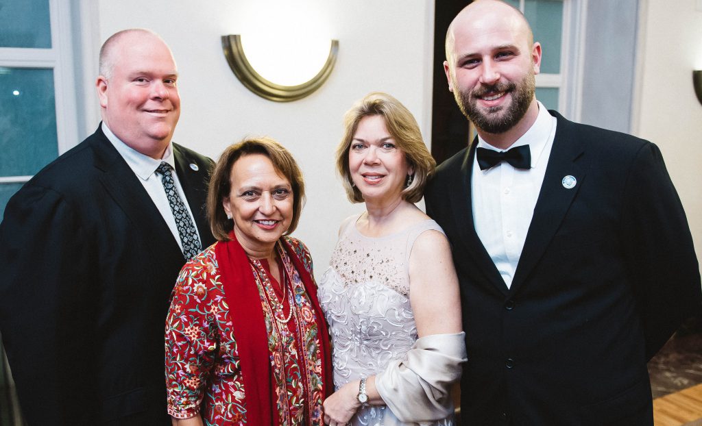 National Staff Member Adam with Diplomatic Gala Attendees